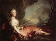 Jean Marc Nattier Marie Adelaide of France Represented as Diana Spain oil painting artist